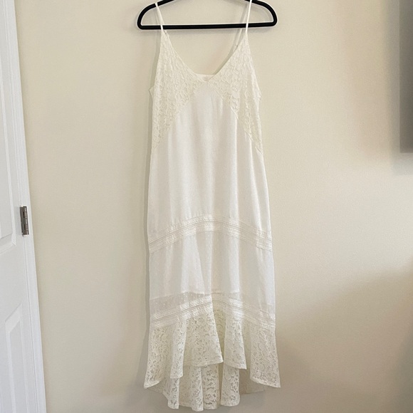 NWT Storia White Lace Slip Midi Dress Size Small - Picture 1 of 11